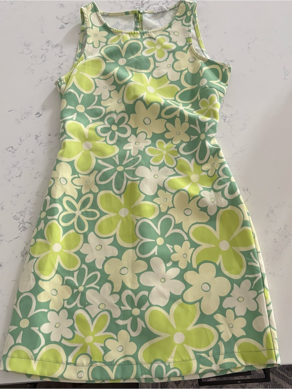 Cotton On Sleeveless Floral Mini Dress in Mint, Lime & Cream size XS